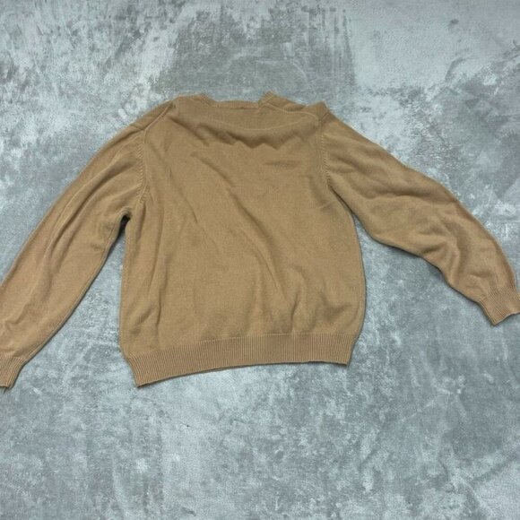 Brooks Brothers Mens Cotton V-Neck Sweater L Tan Lightweight Classic a0461 - Picture 6 of 6